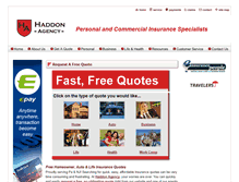 Tablet Screenshot of haddonagency.com